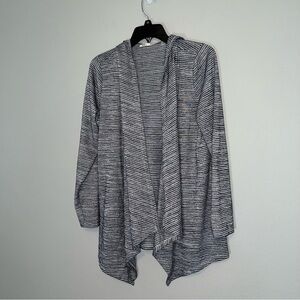 Cyrus Open Front Hooded Cardigan Top Size M